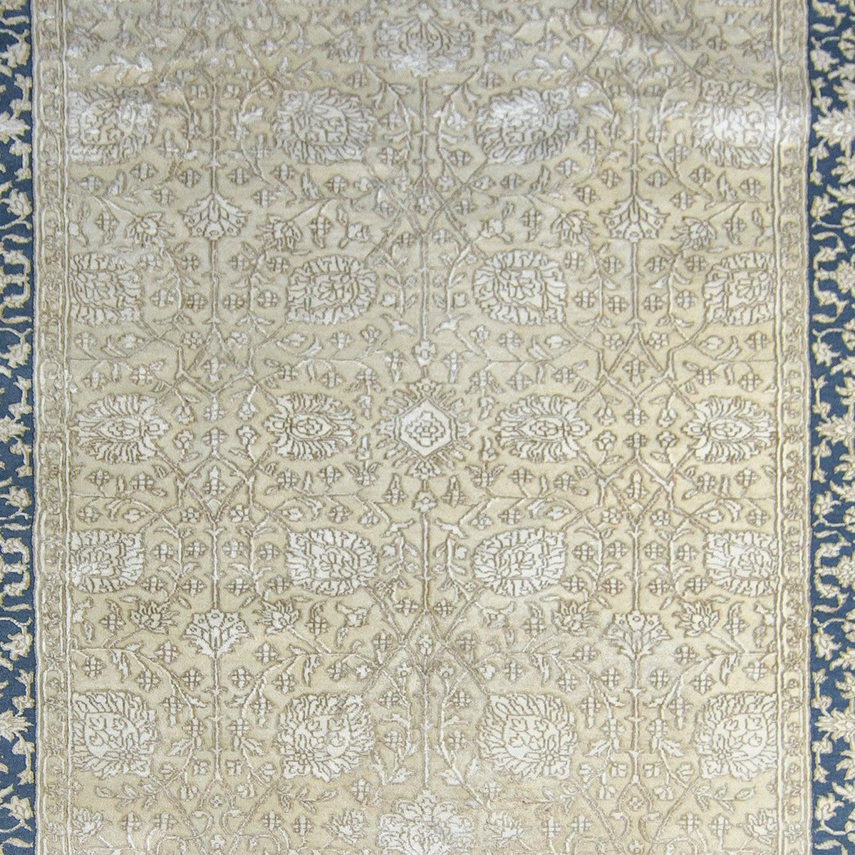 Classic Handmade Sculptured NZ Wool &amp; Silk Design Rug 143cm x 208cm