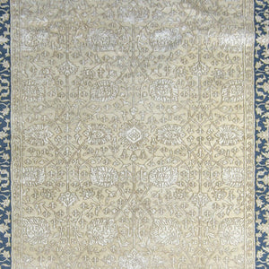 Classic Handmade Sculptured NZ Wool & Silk Design Rug 143cm x 208cm