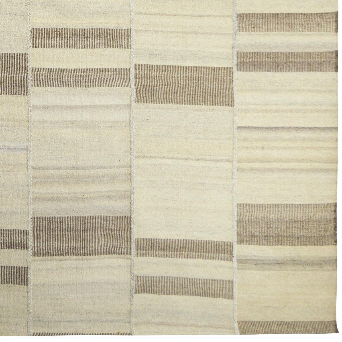 Handmade Wool Neutral Kilim Rug 159cm x 248cm