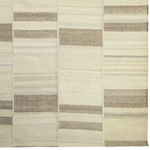 Handmade Wool Neutral Kilim Rug 159cm x 248cm