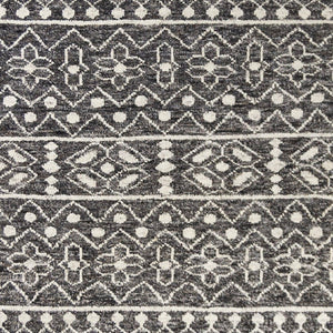 Modern Black & White Wool Rug 150cm x 244cm