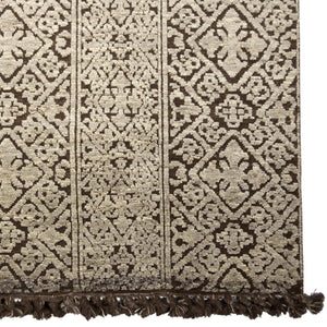 Handmade Wool Grey & Brown Modern Rug 163cm x 223cm