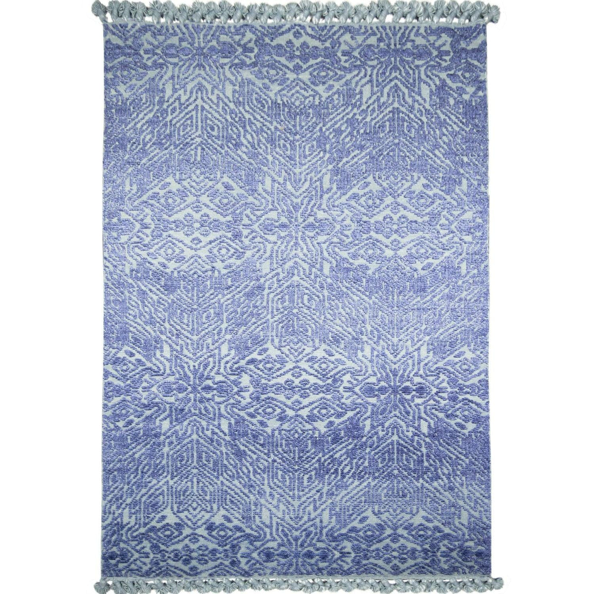 Handmade Wool Blue Modern Rug 149cm x 249cm
