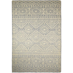 Modern Handmade Wool Blue Rug 159cm x 239cm