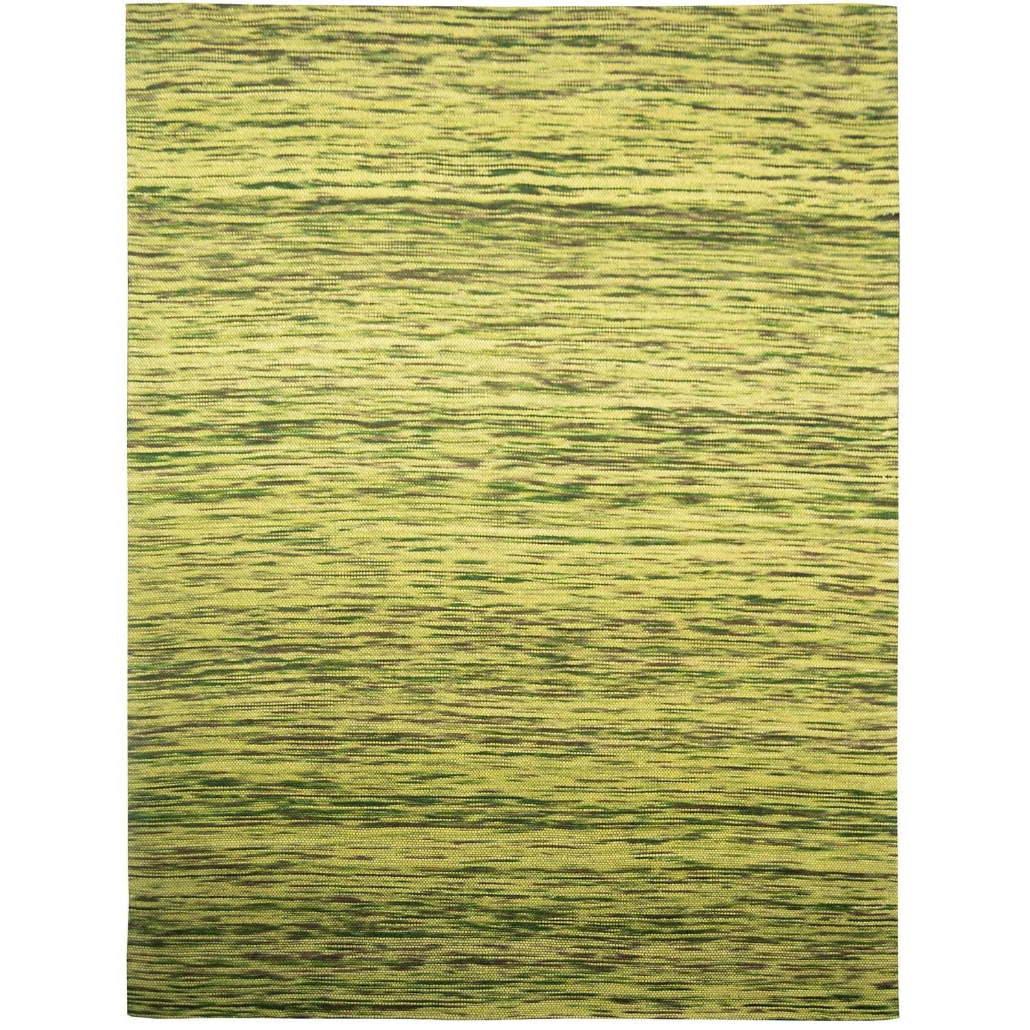 Handmade Wool Modern Green Rug 157cm x 228cm