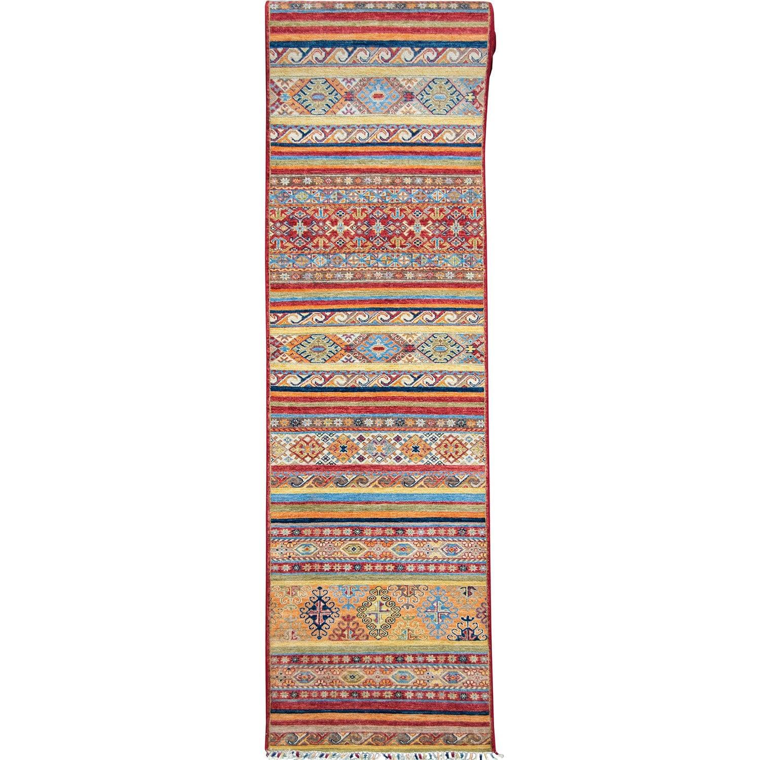 Fine Hand-knotted Wool Tribal Runner 82cm x 992cm