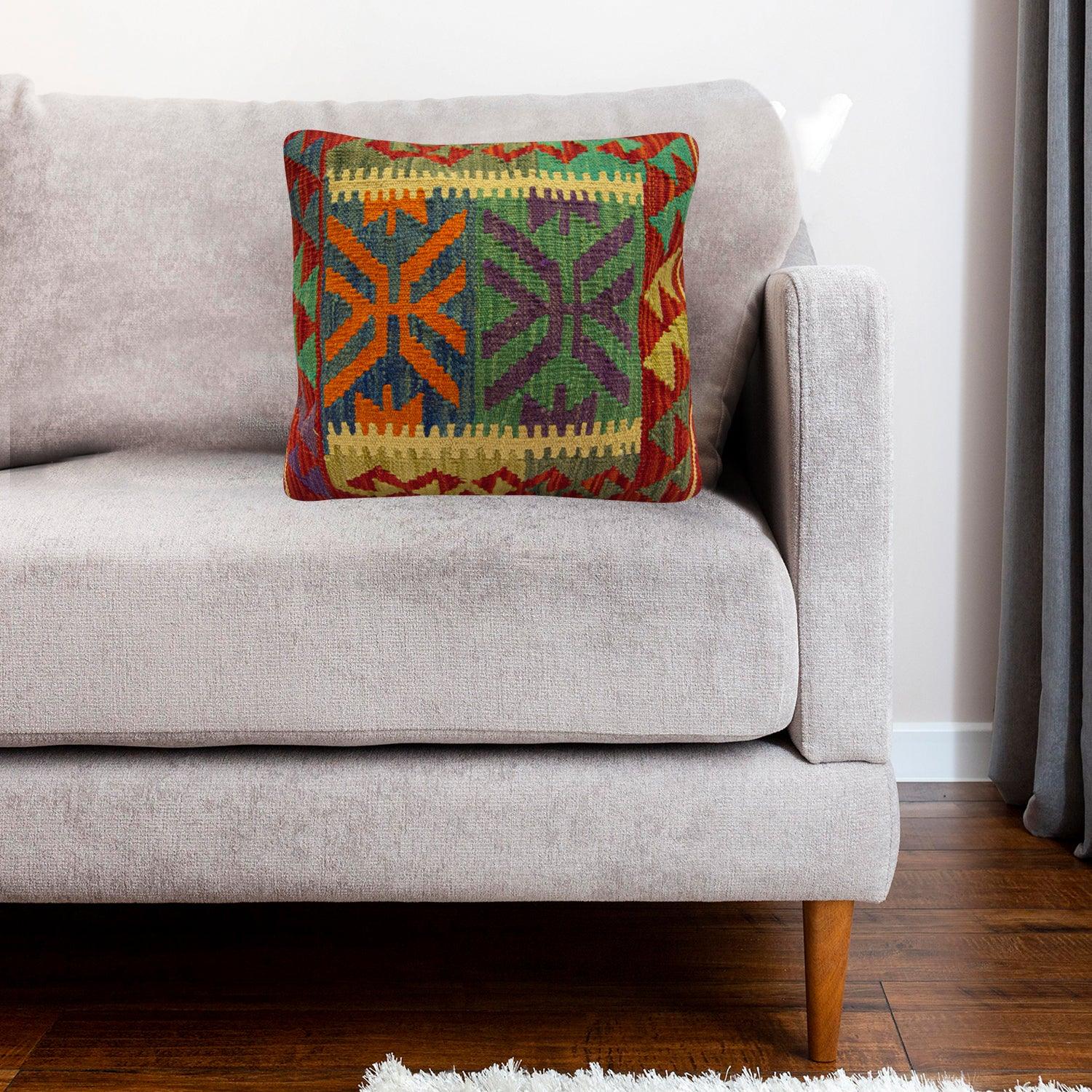 Handmade Wool Kelim Cushion 45cm x 45cm