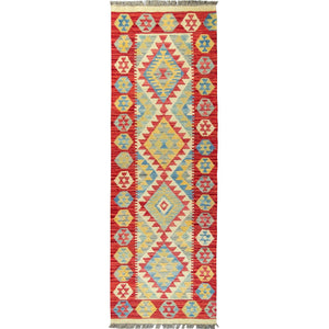 Hand-woven 100% Wool Kilim Hallway Runner 60cm x 178cm