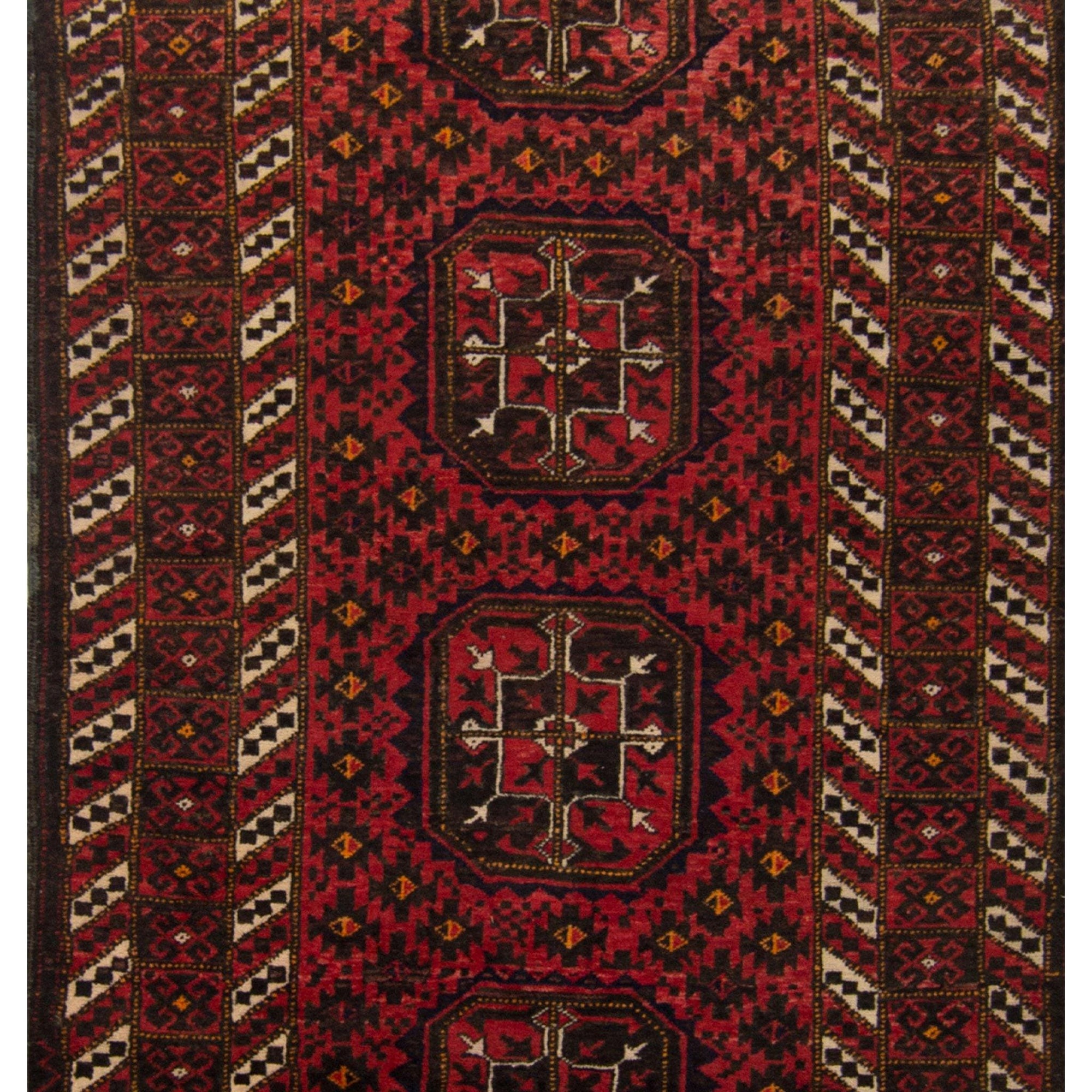 Fine Hand-knotted Wool Baluchi Persian Rug 102cm x 193cm