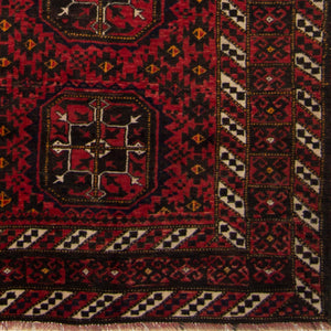 Fine Hand-knotted Wool Baluchi Persian Rug 102cm x 193cm