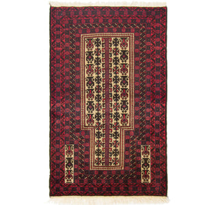 Fine Hand-knotted Persian Wool Baluchi Rug 85cm x 137cm