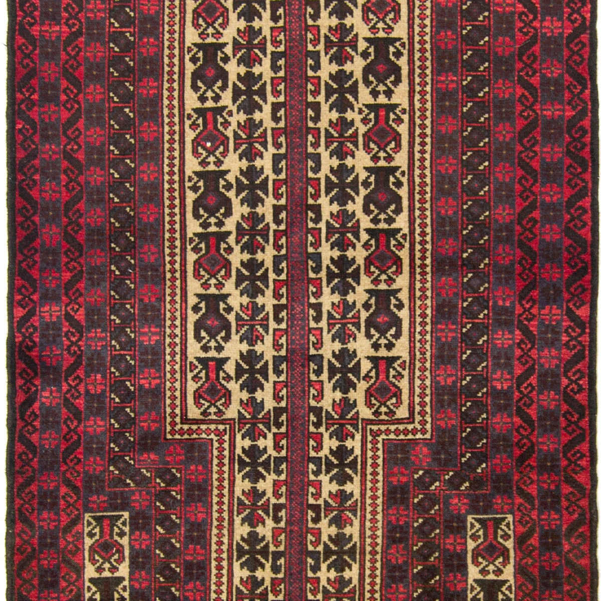 Fine Hand-knotted Persian Wool Baluchi Rug 85cm x 137cm