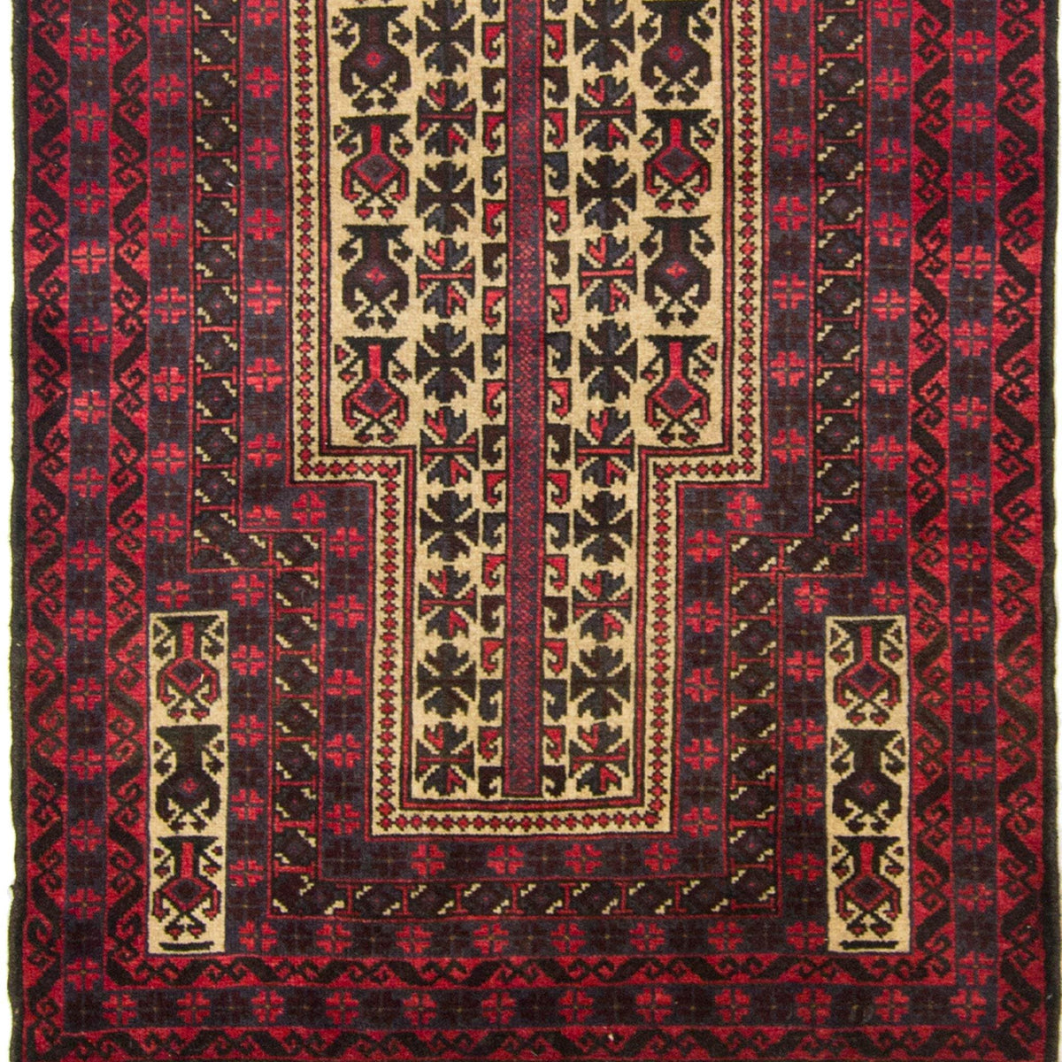 Fine Hand-knotted Persian Wool Baluchi Rug 85cm x 137cm