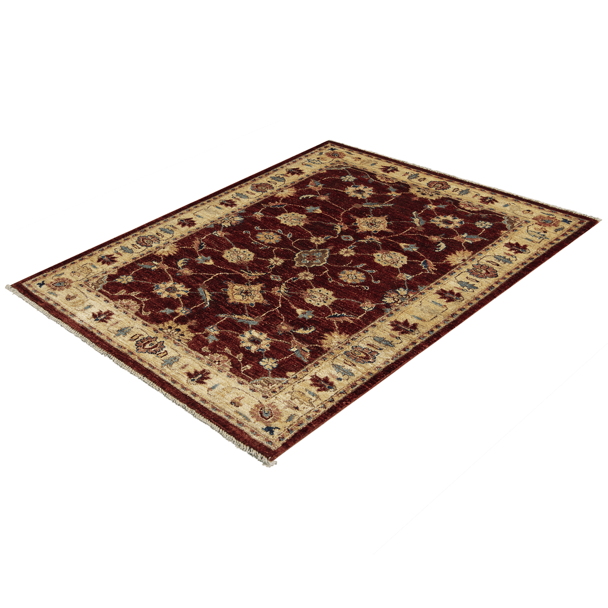 Fine Hand-knotted Wool Traditional Small Rug 99cm x 133cm