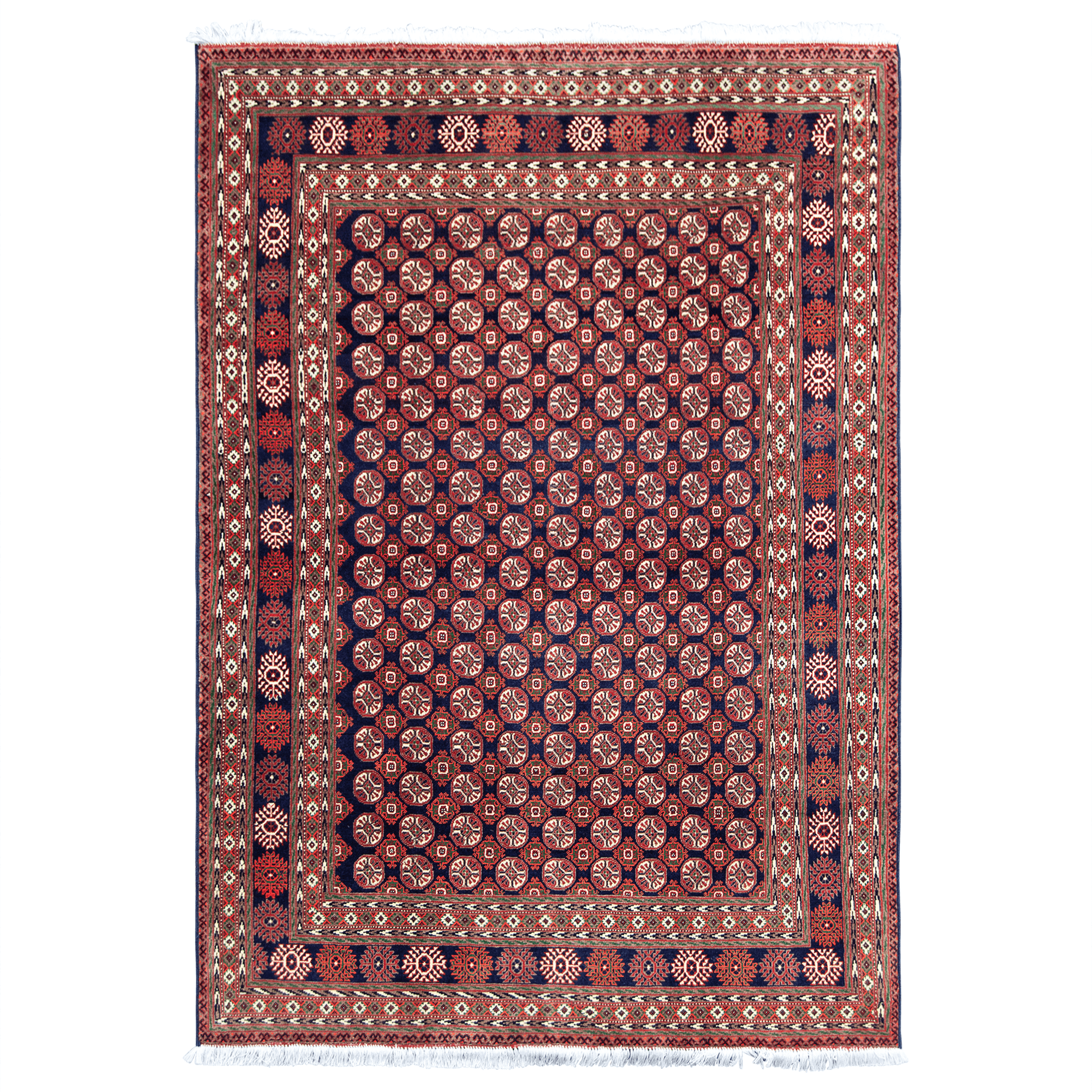 Super Fine Hand-knotted Turkmen Wool Rug 148cm x 196cm