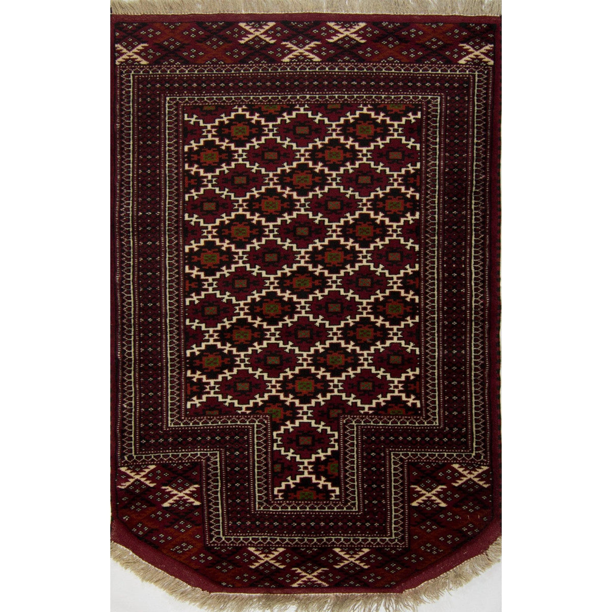 Fine Hand-knotted Wool Persian Baluchi Rug 95cm x 137cm