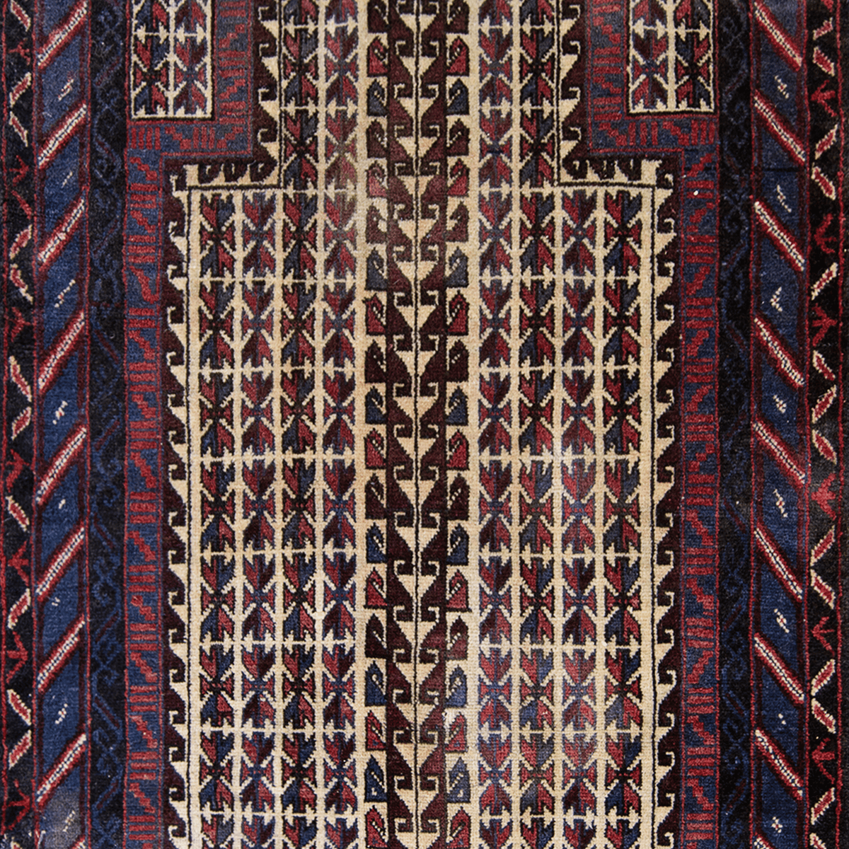 Hand-knotted Baluchi 100% Wool Small Rug 95cm x 142cm