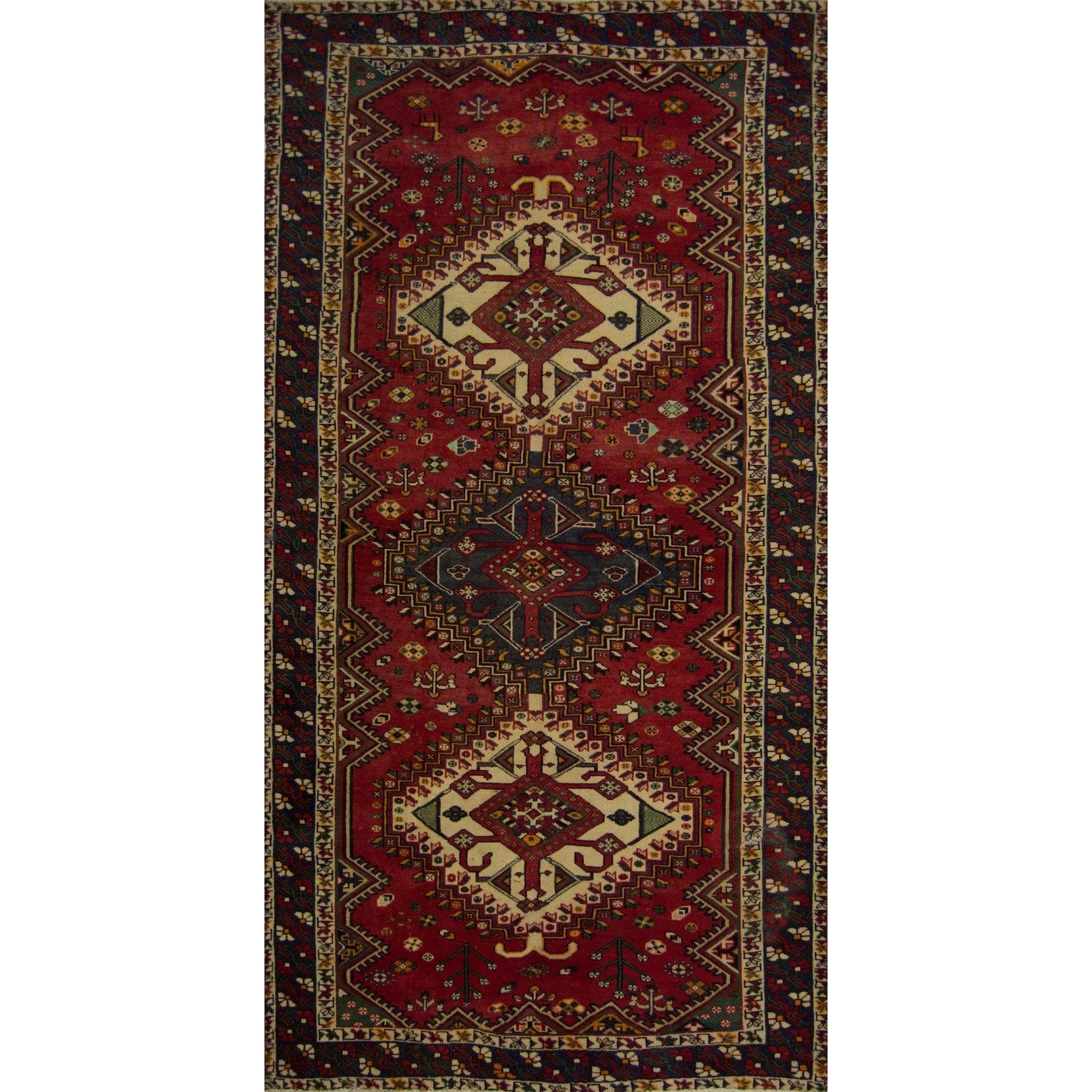 Fine Hand-knotted Persian Shiraz Runner 150cm x 307cm