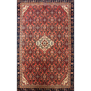 Fine Hand-knotted Wool Hamadan Persian Rug 146cm x 235cm