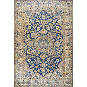 Authentic Super Fine Persian Hand-knotted Nain Wool and Silk Rug 205cm x 308cm