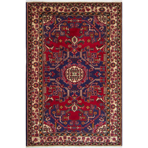 Authentic Hand-knotted Wool Persian Tafresh Rug 137cm x 202cm