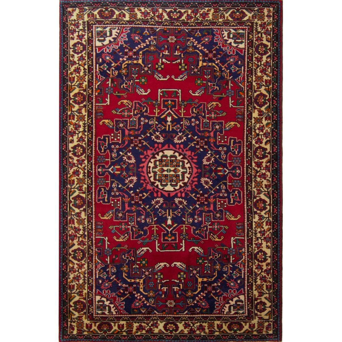 Authentic Hand-knotted Wool Persian Tafresh Rug 140cm x 204cm