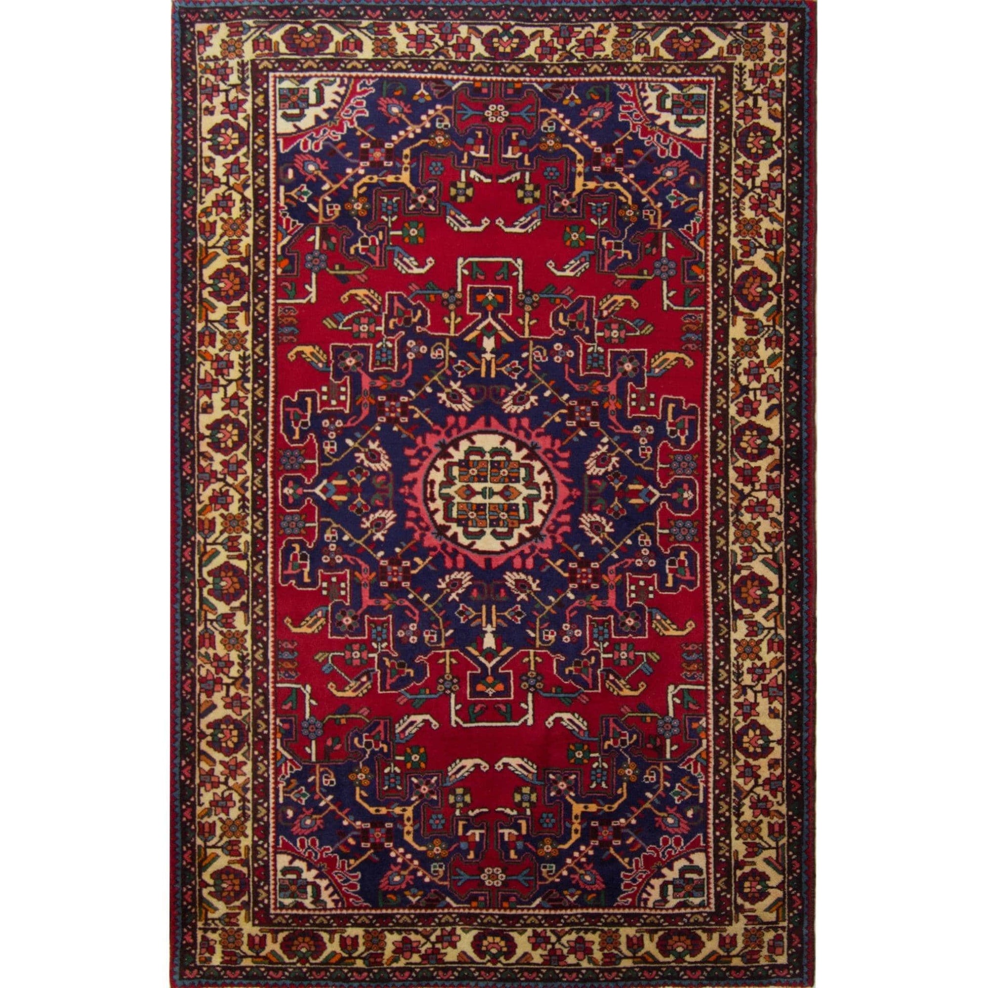 Authentic Hand-knotted Wool Persian Tafresh Rug 140cm x 204cm