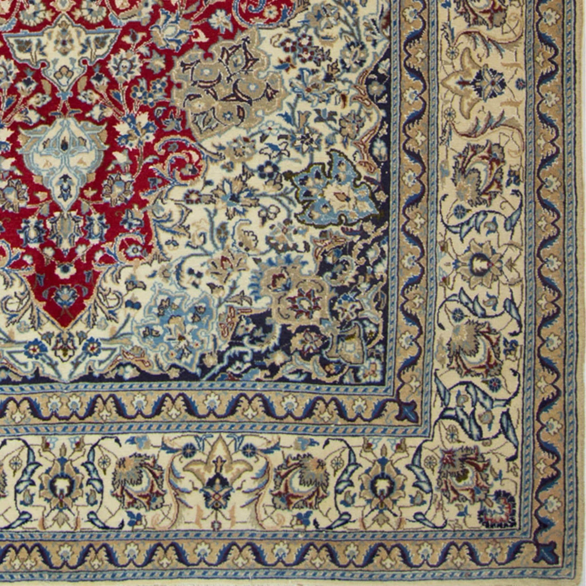 Genuine Fine Hand-knotted Persian Wool &amp; Silk Nain Rug 200cm x 300cm