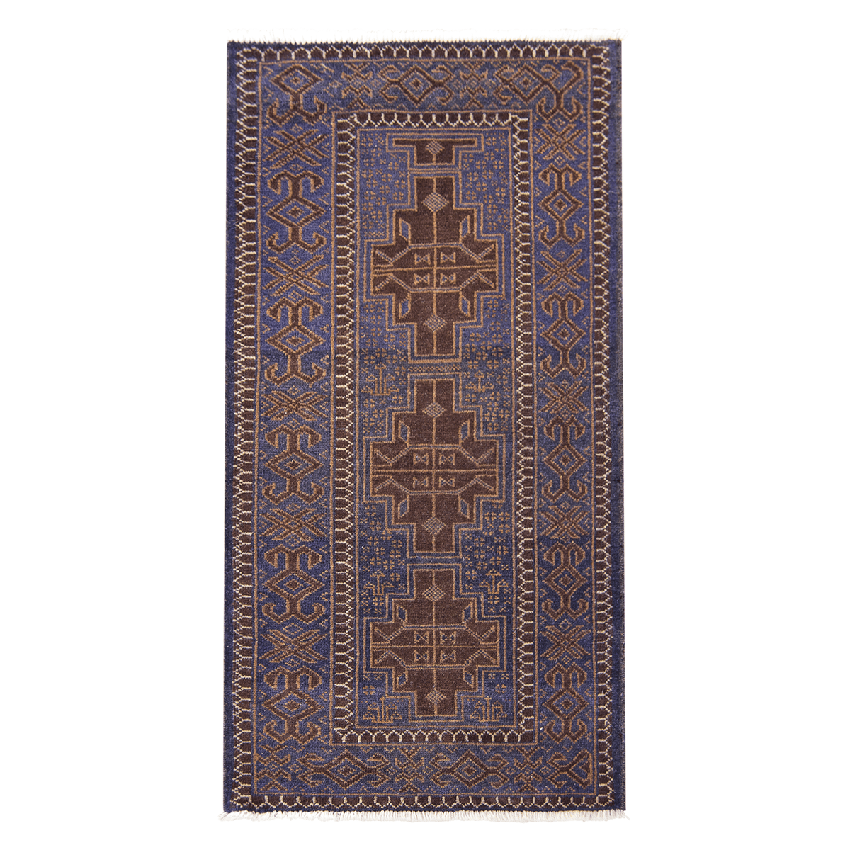Hand-knotted 100% Wool Baluchi Small Rug 70cm x 143cm