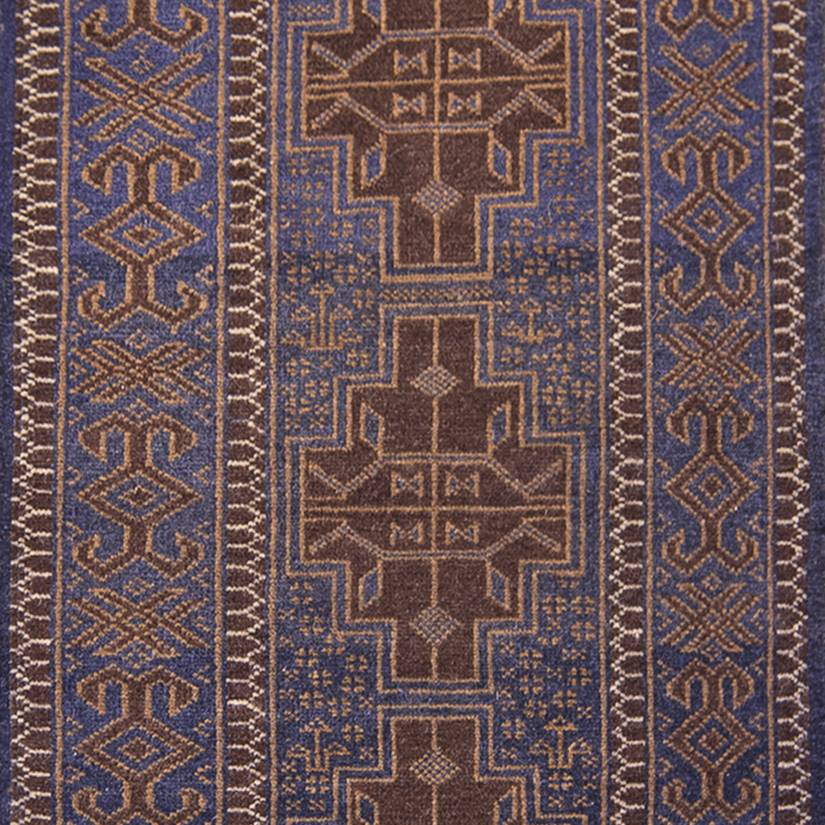 Hand-knotted 100% Wool Baluchi Small Rug 70cm x 143cm