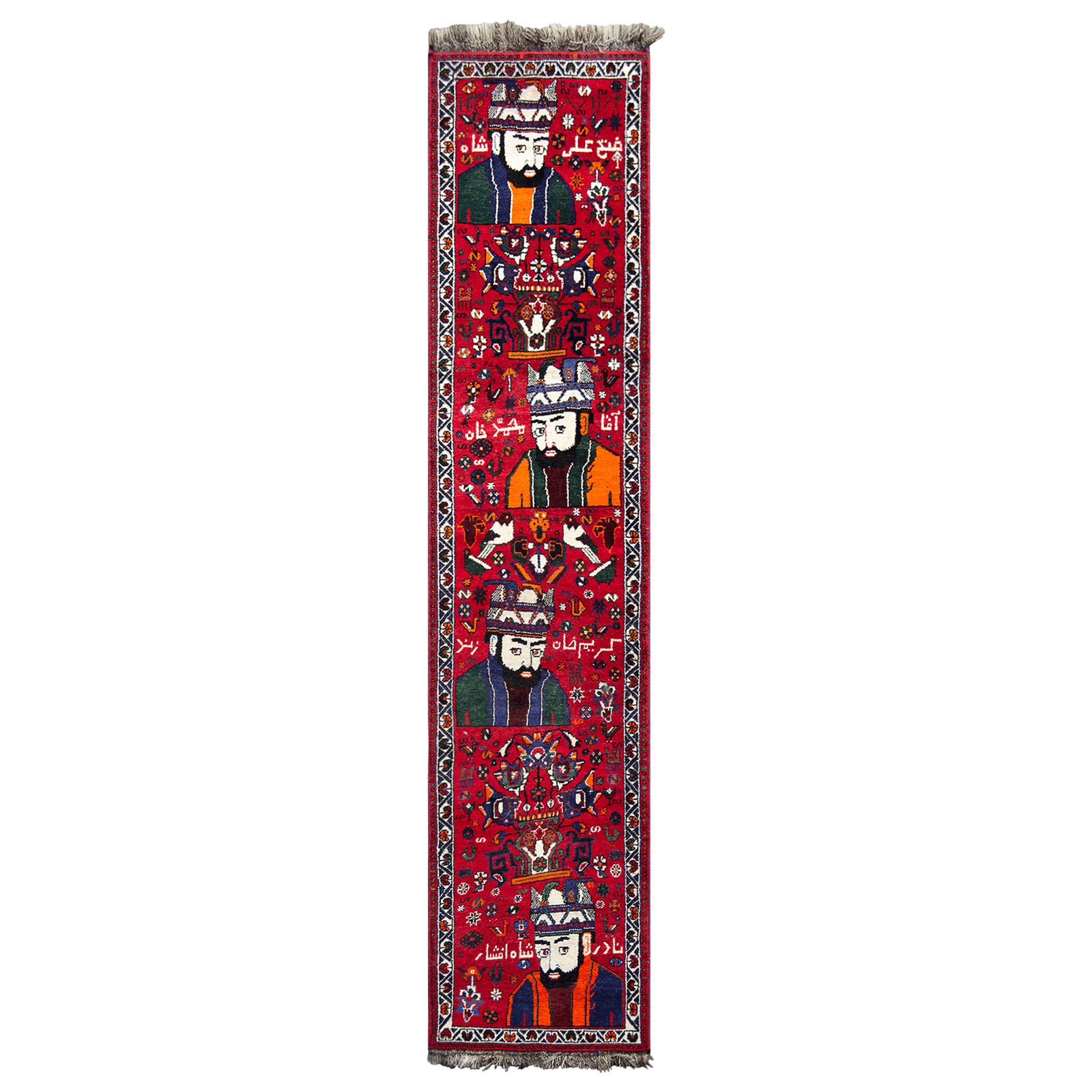 Fine Hand-knotted Pictorial Persian Qashqai Runner 70cm x 325cm