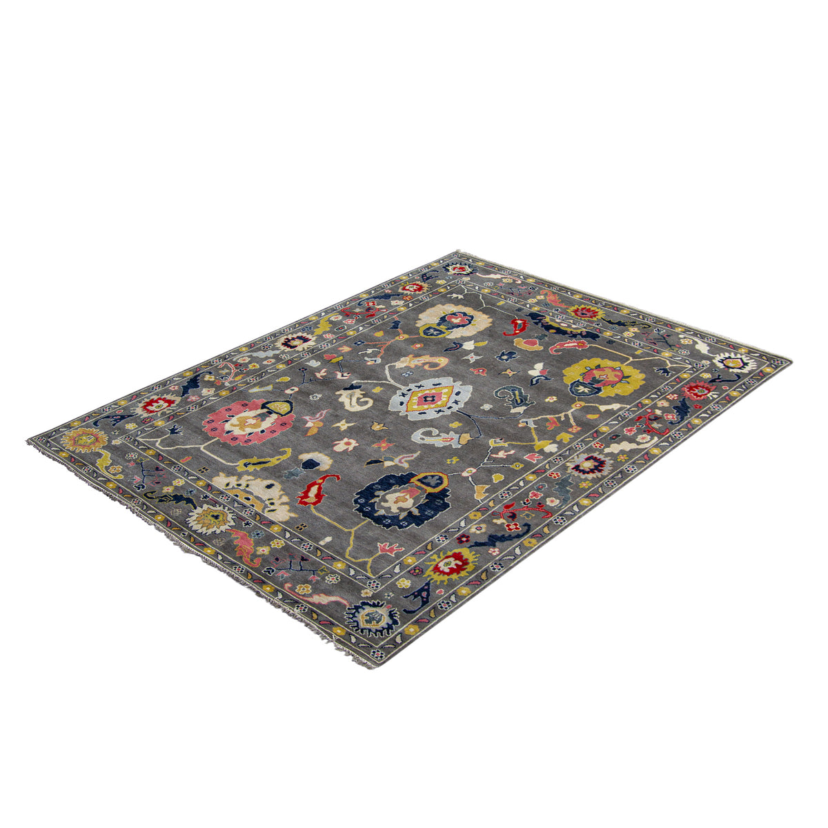 Hand-knotted Wool Oushak Rug  279cm x 361cm