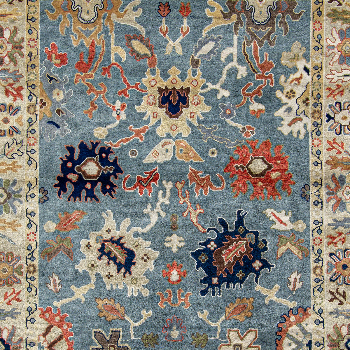 Hand-knotted Wool Oushak Modern Rug 244cm x 299cm