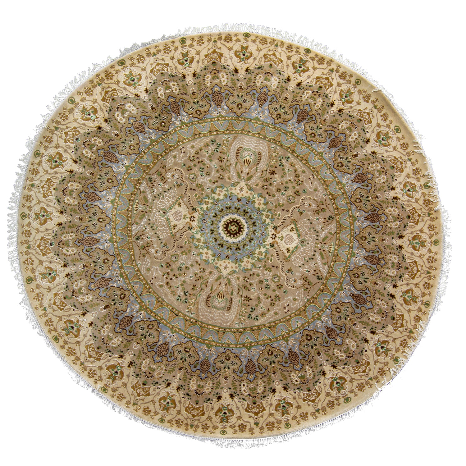 Fine Hand-knotted Wool & Silk Round Rug 249cm x 249cm