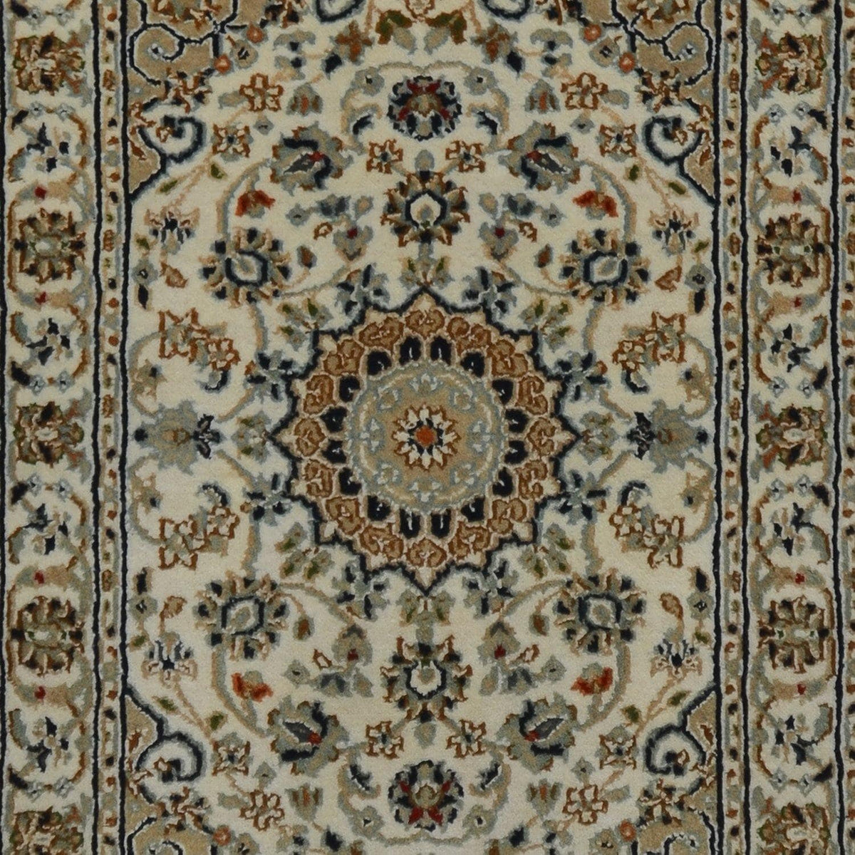Hand-knotted Wool Nain Small Rug 62cm x 94cm