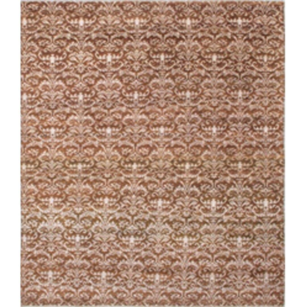 Contemporary Hand-knotted NZ Wool &amp; Bamboo Silk Damask Rug 197cm x 300cm
