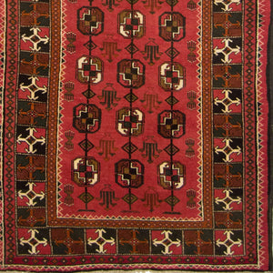 Fine Hand-knotted Persian Wool Turkmen RUnner 120cm x 288cm