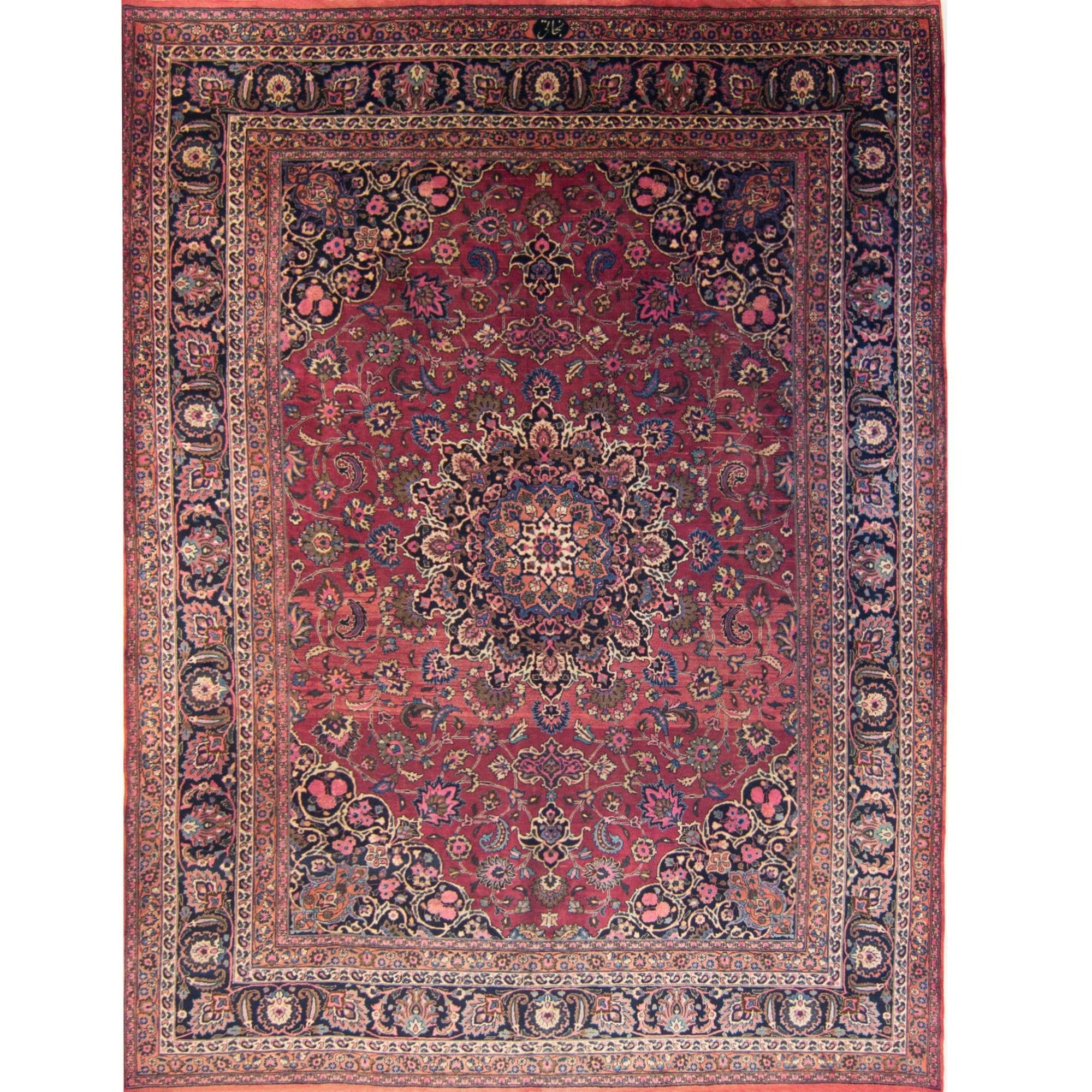 Semi Antique Hand-knotted Wool Persian Kashmar Rug 304cm x 398cm (SIGNED)