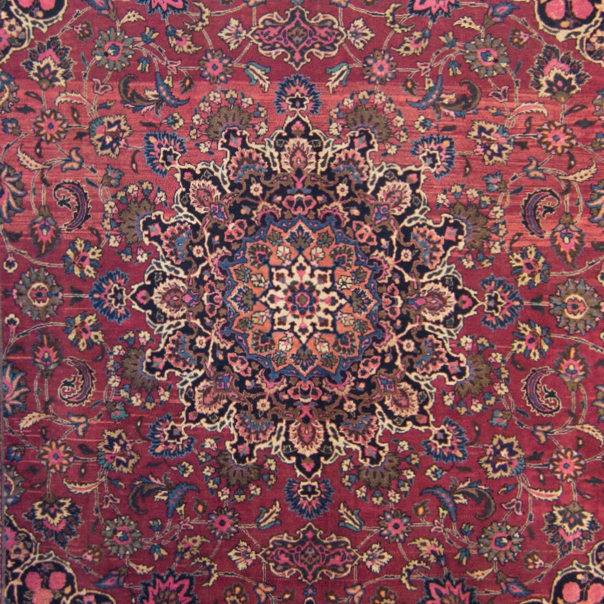 Semi Antique Hand-knotted Wool Persian Kashmar Rug 304cm x 398cm (SIGNED)