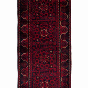 Fine Hand-knotted Wool Afghan Khal Mohammadi Runner 80cm x 873cm