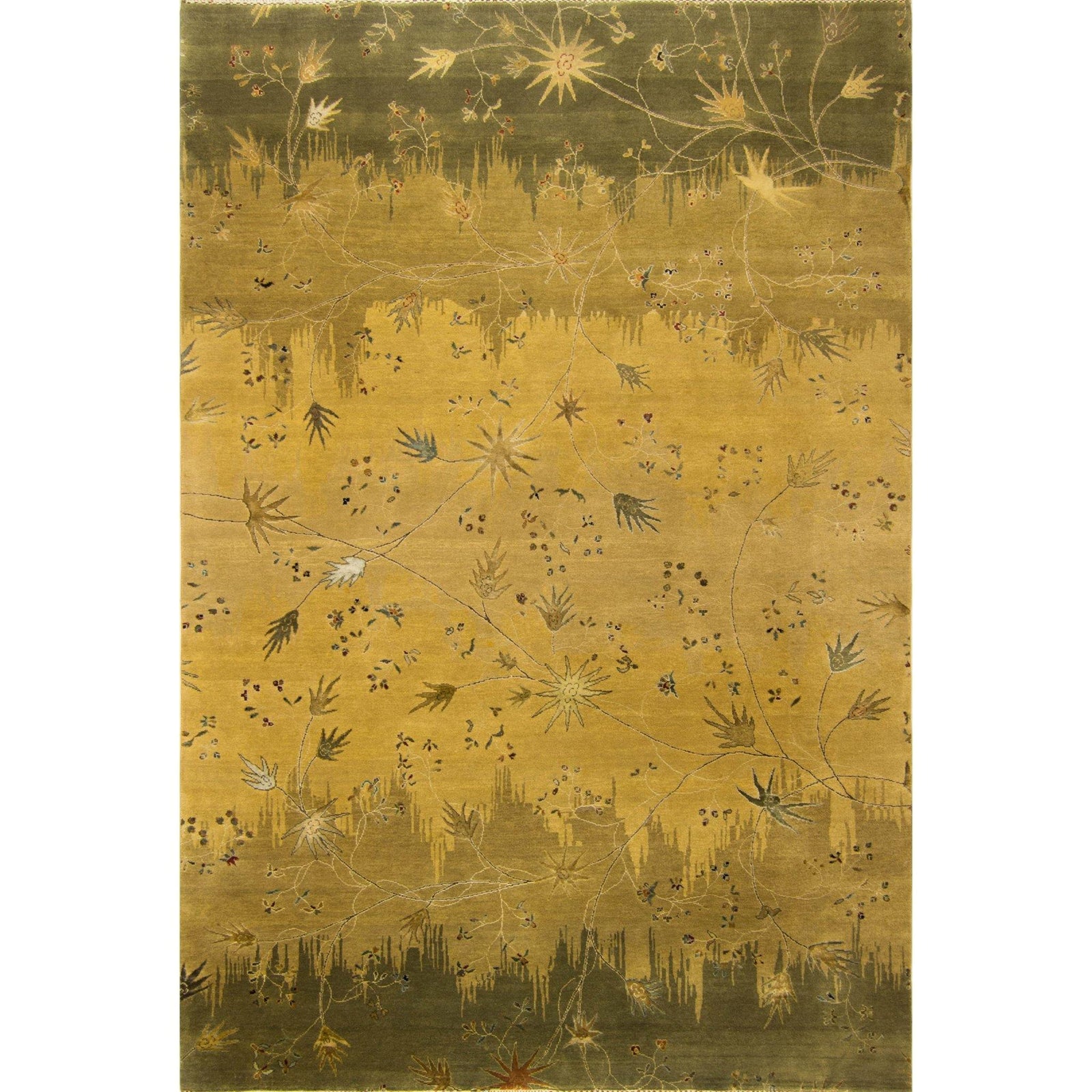 High Quality Hand-knotted Wool & Silk Modern Rug 182 cm x 272 cm