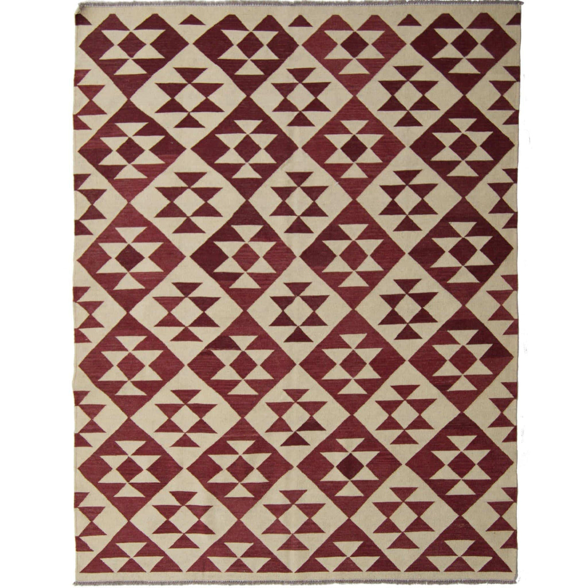 Modern Hand-woven 100% Wool Chobi Kilim Rug 187cm x 240cm