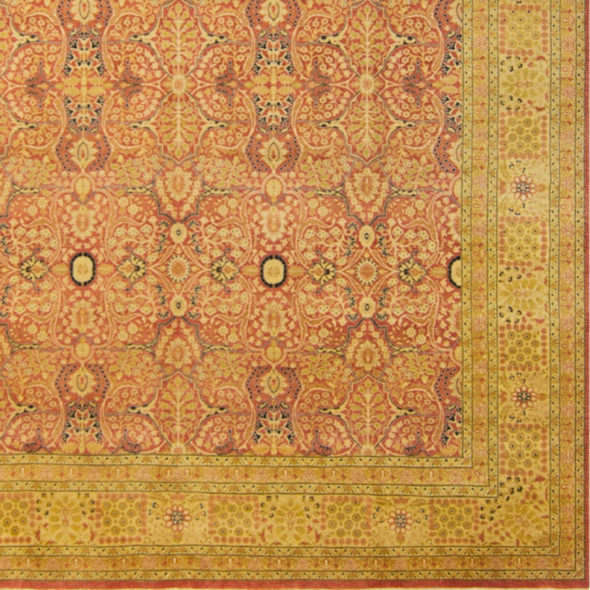 Fine Hand-knotted Wool and Silk Tabriz Rug 243cm x 306cm