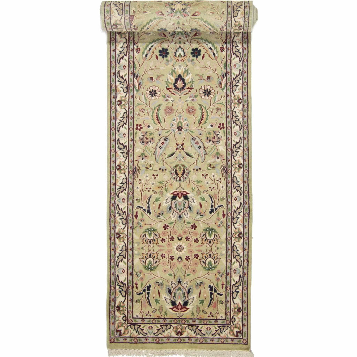 Fine Hand-knotted Kashan Runner 76cm x 370cm