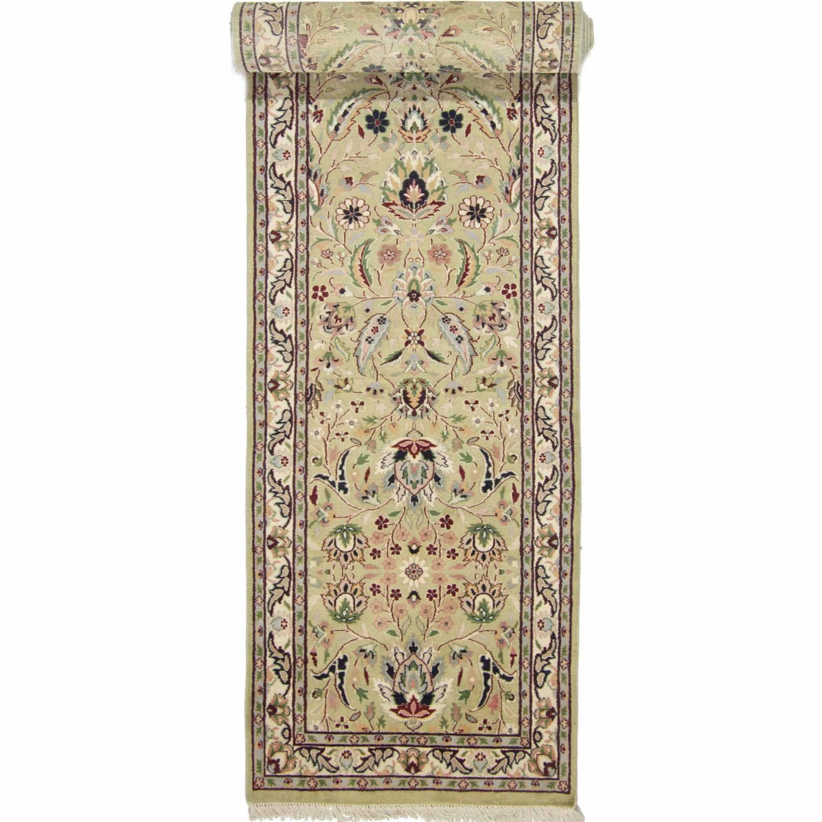 Fine Hand-knotted Kashan Runner 76cm x 370cm