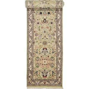 Fine Hand-knotted Kashan Runner 76cm x 370cm