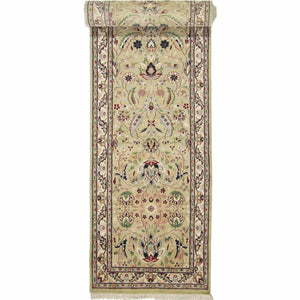 Fine Hand-knotted Kashan Runner 76cm x 370cm