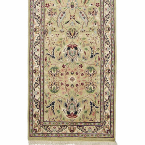 Fine Hand-knotted Kashan Runner 76cm x 370cm