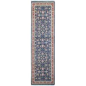 Fine Hand-knotted Wool Traditional Hallway Runner 79cm x 304cm