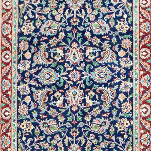 Fine Hand-knotted Kashan Wool Hallway Runner 74cm x 307cm
